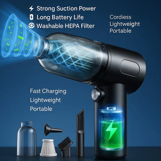 Vacuum Suction Cleaner- Portable Air Duster Wireless